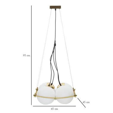 Lampa wisząca JAPAN SQUARE 45 45 95 cm